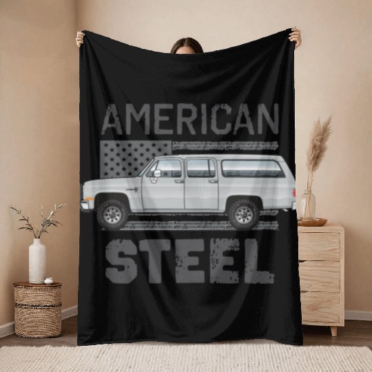 american Light Silver Throw Blankets