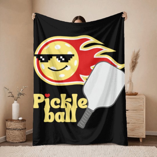Pickle ball Throw Blankets