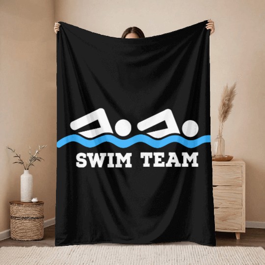swim team Throw Blankets