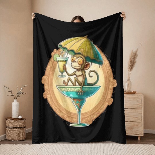 Spider Monkey Animal Lovers Spider Monkey Throw Blankets
