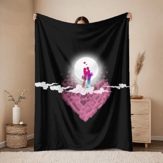 valentines day Throw Blankets