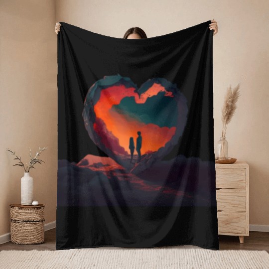valentines day Throw Blankets
