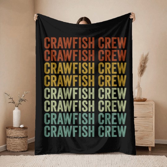 Crawfish Crew Crawfish Boil Crawfish Lover Cajun L Throw Blankets