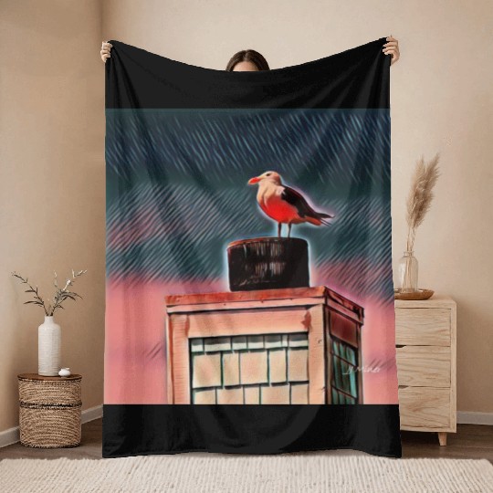 Seagull Throw Blankets