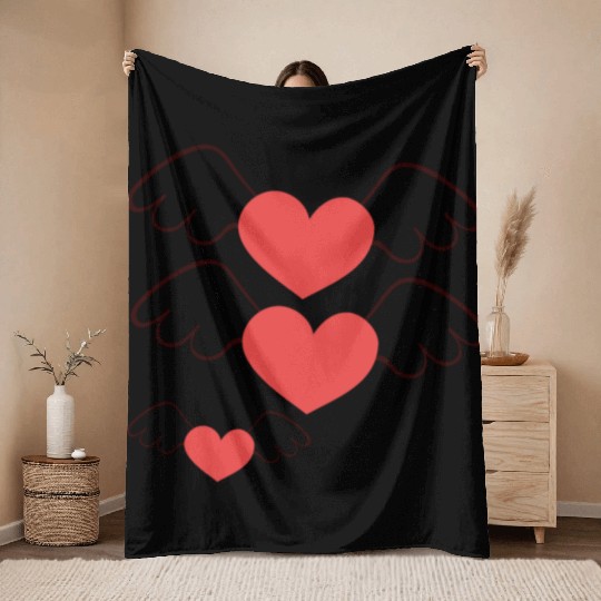 I Love My Girlfriend Throw Blankets