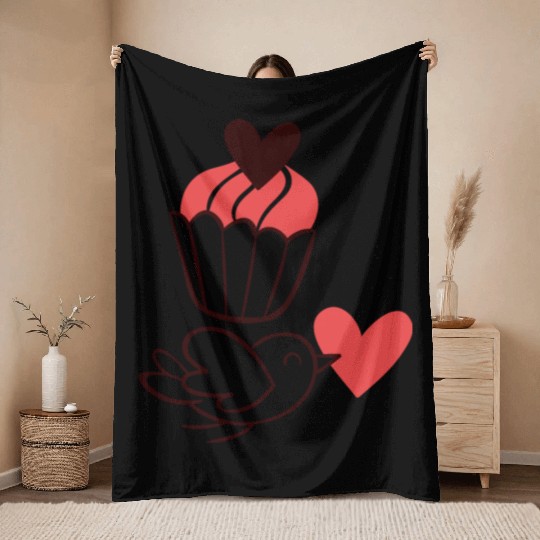 I Love My Girlfriend Throw Blankets