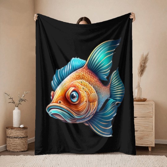 Koi Fish Throw Blankets