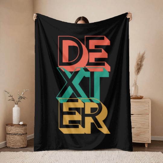 Retro Dexter Throw Blankets