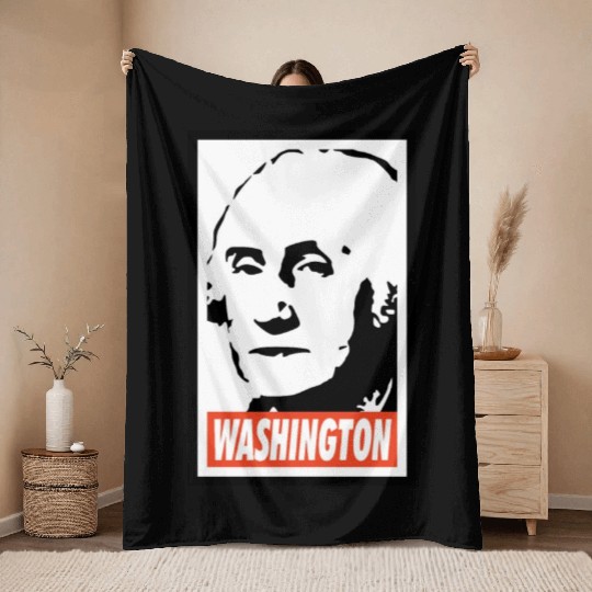 George Washington Throw Blankets