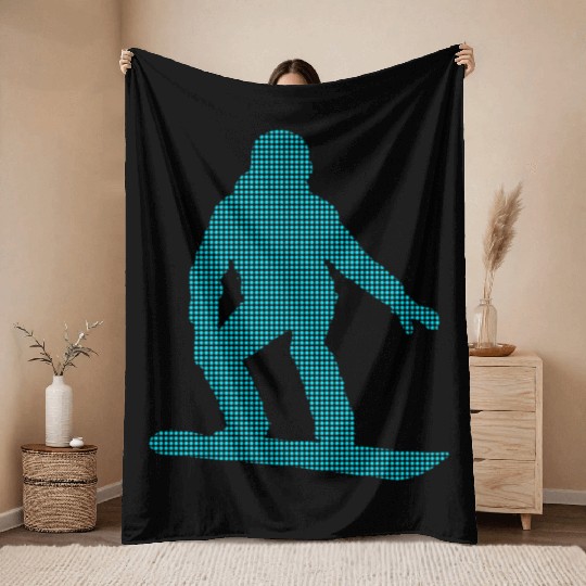 snowboarding Throw Blankets