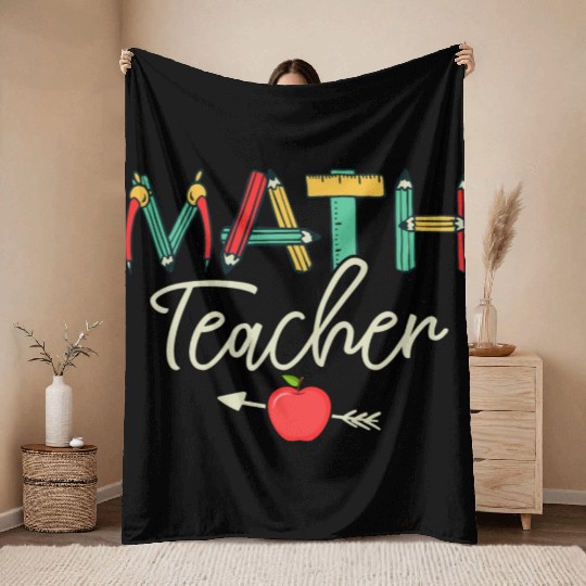Math Teacher Student School Education Throw Blankets
