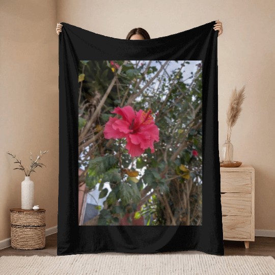 Hibiscus Throw Blankets