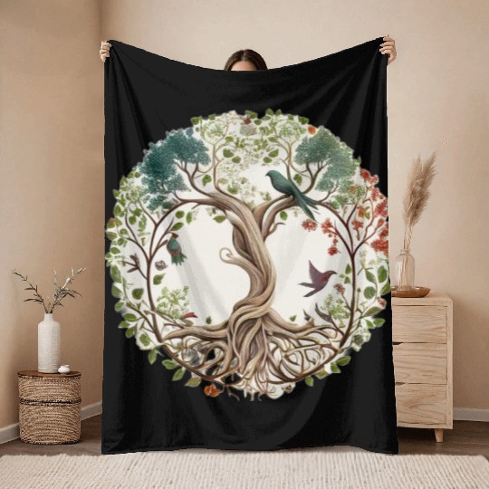 Tree of Life Throw Blankets