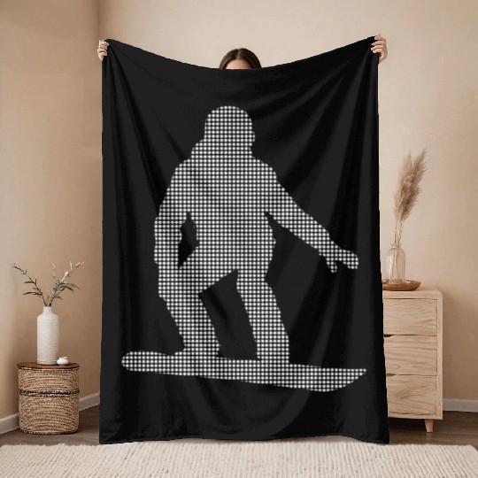 snowboarding Throw Blankets