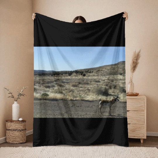 Antelope near Grand Canyon West Throw Blankets