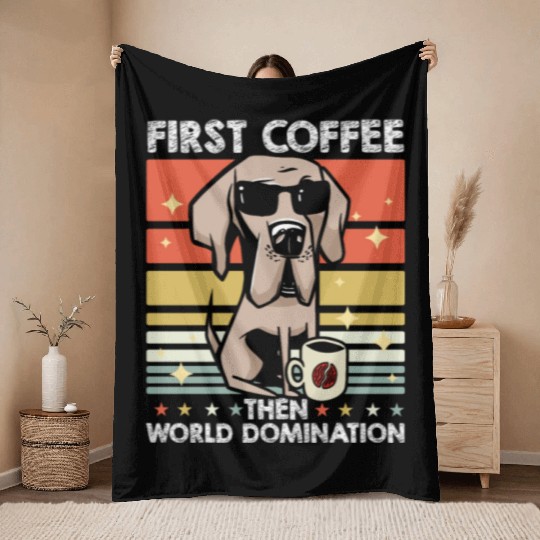 Great Dane Dog Coffee Sunglasses Throw Blankets