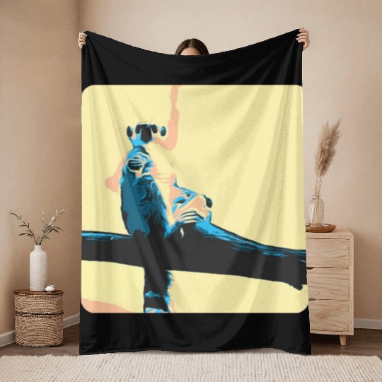 ring-tailed lemur chilling - ringtailed Throw Blankets