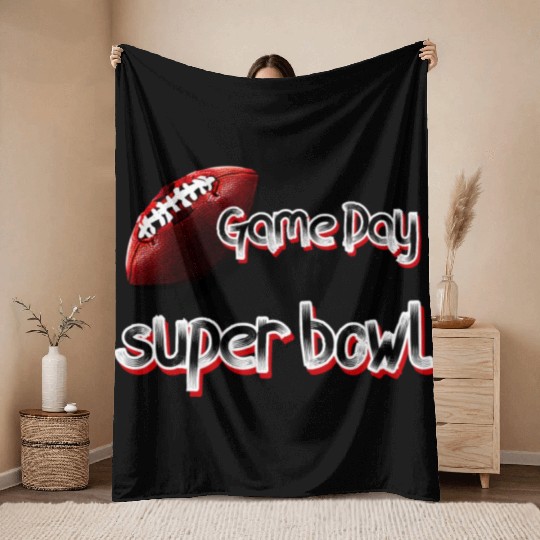 super bowl sunday Throw Blankets