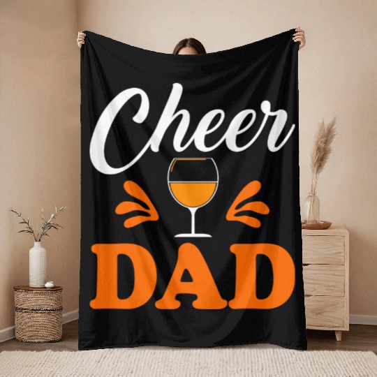 Cheer Dad Throw Blankets