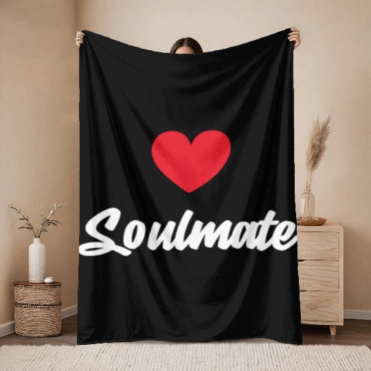 Soulmate Valentine's Day Throw Blankets