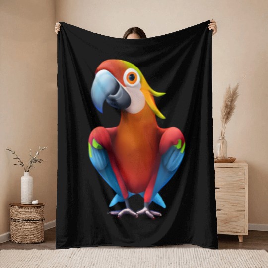 Macaw Throw Blankets