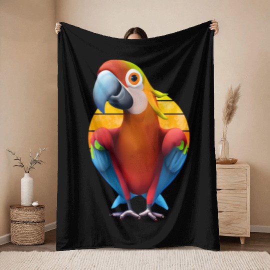 Macaw Throw Blankets
