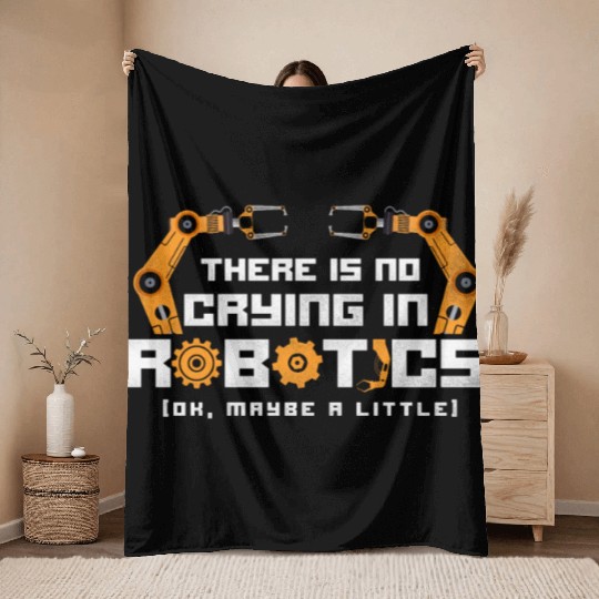 Robot Robotics Engineer Vintage Throw Blankets