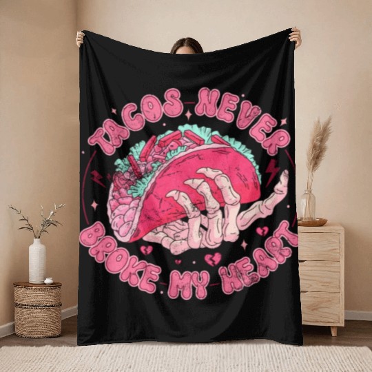 Taco Anti-valentine, Tacos Are My Valentines Day Throw Blankets