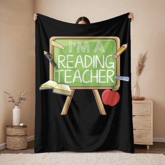 Reading Teacher Throw Blankets