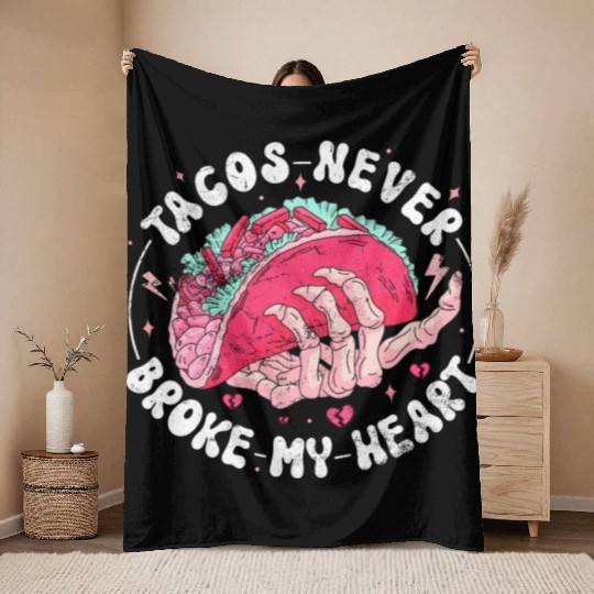 Taco Anti-valentine, Tacos Are My Valentine Throw Blankets