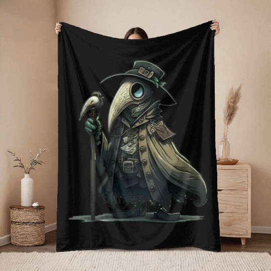 Lil' Plague Doctor Throw Blankets
