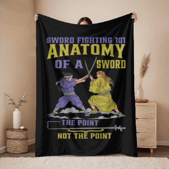 Sword Fighting 101 Anatomy Of A Sword 6 Throw Blankets