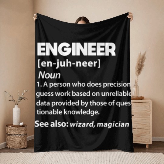 Engineer Definition Throw Blankets