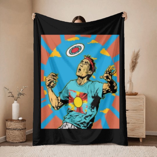 Ultimate Frisbee Retirement Appreciation Pop Art Throw Blankets
