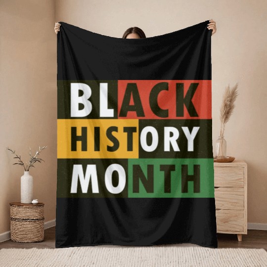 Black History Month Throw Blankets
