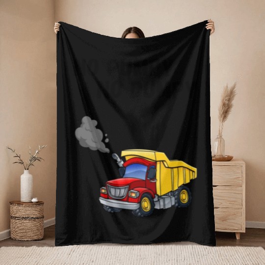 Dump Truck Pump Cover Throw Blankets