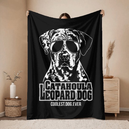 Catahoula Leopard Dog coolest dog ever dog mom Throw Blankets