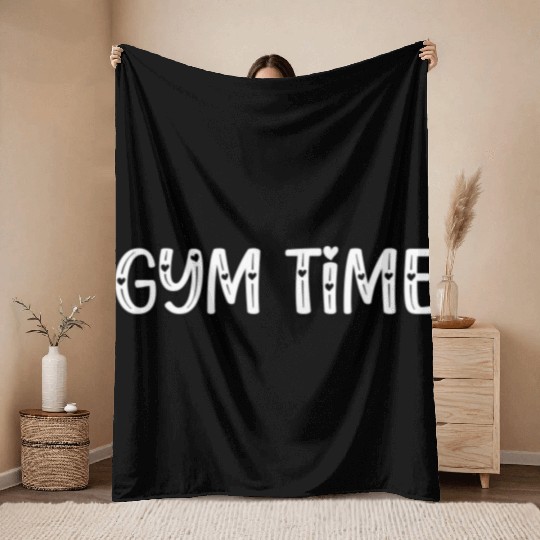 Gym time | it's your time Throw Blankets