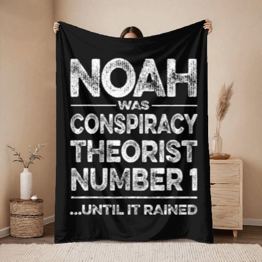 Funny Noah Conspiracy Theory & Realist Meme Libert Throw Blankets