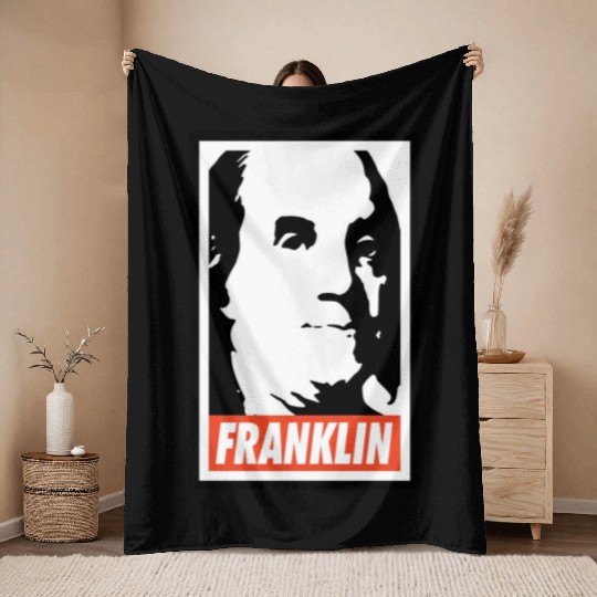 Benjamin Franklin Throw Blankets