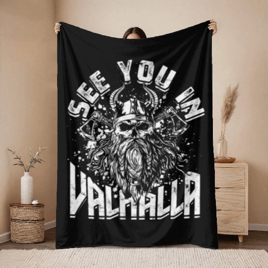 See you in Valhalla - Viking Throw Blankets