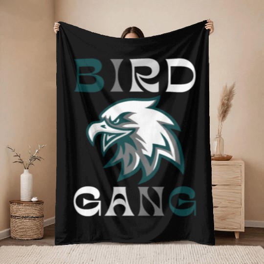 Eagle Bird Gang Funny Philadelphia Throw Blankets