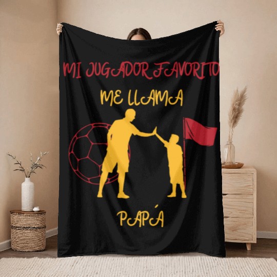 Mi jugador favorito me llama Papa Throw Blankets