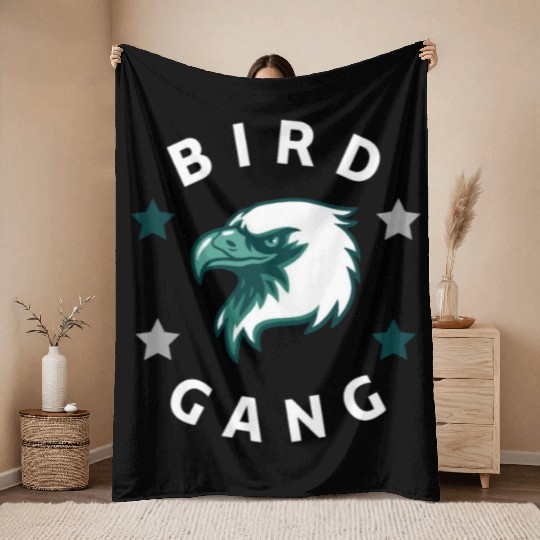 Eagle Bird Gang Funny Philadelphia Throw Blankets