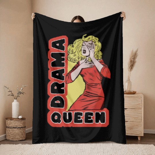 Drama Queen because everything excites me too much Throw Blankets