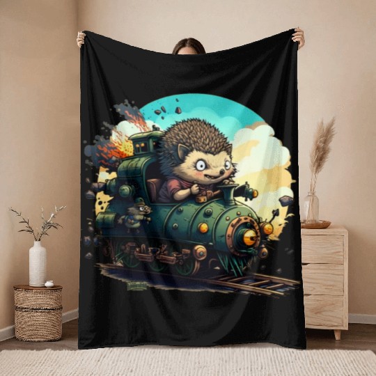 HedgeLok - Sweet Hedgehog Throw Blankets