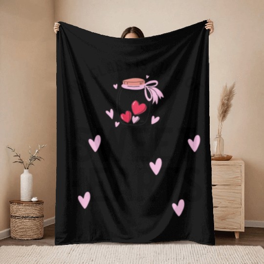 My Class Is Full Of Sweethearts Throw Blankets