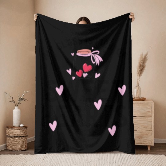 My Class Is Full Of Sweethearts Throw Blankets