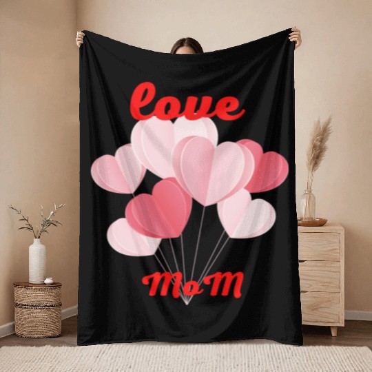 love mom Throw Blankets