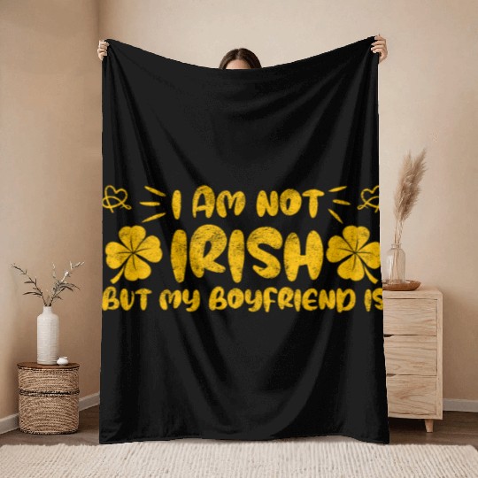 Irish boyfriend St Patrick's Day Throw Blankets